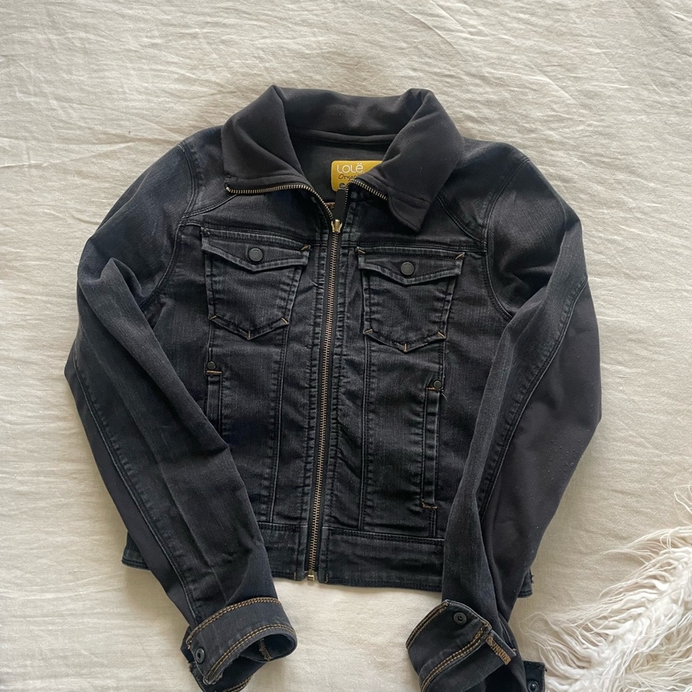 Lole Cropped Denim Jacket
